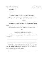 MẪU PHIẾU LẤY Ý KIẾN TỔ CHỨC, CÁ NHÂN VÀ CÁC BÊN LIÊN QUAN VỀ DỰ THẢO QUY ĐỊNH THỦ TỤC HÀNH CHÍNH pptx