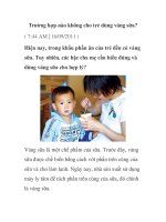 Trường hợp nào không cho trẻ dùng váng sữa? pot