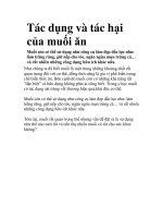 Tác dụng và tác hại của muối ăn pptx