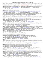 KIỂM TRA CHẤT LƯỢNG HÓA HỌC – MÃ ĐỀ 009 ppt