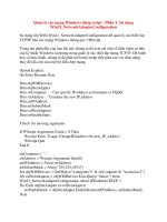Quản lý các mạng Windows dùng script - Phần 4: Sử dụng Win32 NetworkAdapterConfiguration ppt