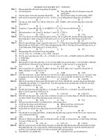 ĐỀ KHẢO SÁT ĐẠI HỌC SỐ 2 - NĂM 2011 pot