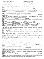 ĐỀ THI THỬ ĐẠI HỌC Môn thi: HOÁ HỌC - Đề số 103 pps