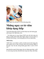 Những nguy cơ từ viêm khớp dạng thấp doc