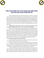 Giáo trình phân tích và sử dụng các biện pháp tính toán phù hợp trong kinh tế phần 1 ppt