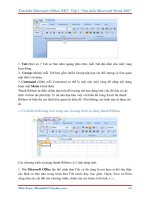 Giáo trình - Tìm hiểu Microsoft Office 2007 - Tập 1 - Lê Văn Hiếu - 7 pps