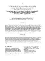 QUẢN TRỊ rủi RO tín DỤNG đối với KHÁCH HÀNG DOANH NGHIỆP của NHNoPTNT VIỆT NAM TRÊN địa bàn THÀNH PHỐ hồ CHÍ MINH