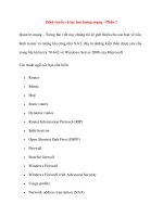 Định tuyến và lọc lưu lượng mạng - Phần 1 docx