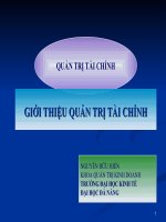 Bài giảng quản trị tài chính pptx