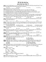 Đề thi thử đại học môn hóa học lớp 12 docx