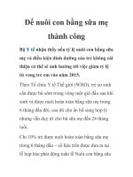 Để nuôi con bằng sữa mẹ thành công pot