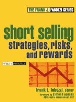 Short Selling Strategies, Risks, and Rewards phần 1 pps