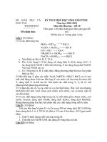 KỲ THI CHỌN HỌC SINH GIỎI TỈNH Năm học 2010-2011 Môn thi: Hóa học – Đề 10 pdf