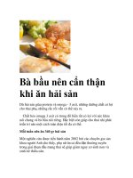 Bà bầu nên cẩn thận khi ăn hải sản pot
