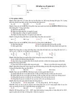 Đề kiểm tra 45 phút kì I Môn: Vật lí 11 pdf
