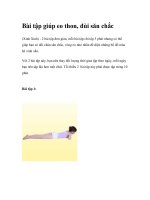 Bài tập giúp eo thon, đùi săn chắc potx