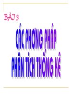 Các phương pháp phân tích thống kê trong môn thống kê kinh tế
