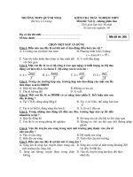 KIỂM TRA TRẮC NGHIỆM THPT Môn thi: Vật lý - Mã đề thi: 268 pot