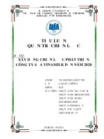 XÂY DỰNG CHIẾN LƯỢC PHÁT TRIỂN CÔNG TY SỮA VINAMILK ĐẾN NĂM 2020.