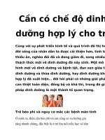 Cần có chế độ dinh dưỡng hợp lý cho trẻ ppsx