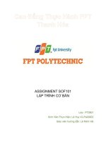 THIẾT KẾ LẬP TRÌNH CƠ BẢN TRƯỜNG CAO ĐẲNG FPT