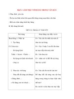 Giáo án Tin Học Văn Phòng: Bài 9: LÀM VIỆC VỚI BẢNG TRONG VĂN BẢN pps