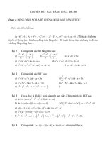 CHUYÊN ĐỀ : BẤT ĐẲNG THỨC ĐẠI SỐ Dạng 1: DÙNG ĐỊNH NGHĨA ĐỂ CHỨNG MINH BẤT ĐẲNG THỨC pps