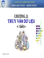 BÀI GIẢNG QUẢN LÝ HỆ THỐNG CƠ SỞ DỮ LIỆU CHAPTER 3 QUERY