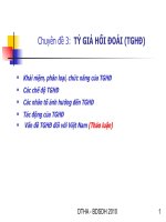 Bài giảng môn kinh tế quốc tế chuyên đề tỉ giá hối đoái