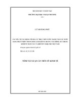Các yếu tố tác động tới đầu tư trực tiếp nước ngoài vào các nước đang phát triển trong bối cảnh khủng hoảng tài chính, suy thoái kinh tế toàn cầu và khuyến nghị cho việt nam