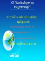 Tính chuyên nghiệp của người giáo viên pot