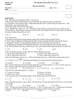 ĐỀ THI HỌC KÌ II MÔN VẬT LÍ 12 Năm học 2010-2011 - Mã đề: 1201 ppt