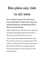 Bàn phím máy tính và sức khỏe ppt