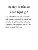 Bé hay đi tiểu lắt nhắt, bệnh gì? potx