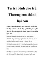 Tự trị bệnh cho trẻ: Thương con thành hại con docx