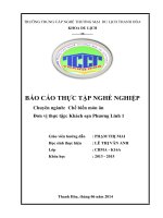 3 NGHIỆP vụ bếp KHÁCH sạn PHƯƠNG LINH