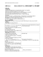 TIẾT19-21 BÀI 2: HOÁN VỊ , CHỈNH HỢP VÀ TỔ HỢP ppsx