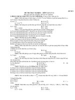 ĐỀ THI THỬ TỐT NGHIỆP THPT Môn thi: VẬT LÝ - ĐỀ SỐ 3 ppsx