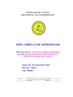 Xây dựng chiến lược kinh doanh cho ngành hàng dược phẩm của công ty cổ phần dược Hậu Giang