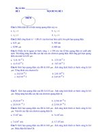 ĐỀ 1 - ĐỂ KIỂM TRA 1 TIẾT MÔN VẬT LÝ potx