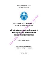 Giải pháp hoàn thiện công tác tổ chức quản lý nhằm thực hiện mục tiêu BHYT toàn dân trên địa bàn huyện thuận thành