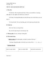 TIẾT 59: BÀI TẬP HÀM SỐ LIÊN TỤC pps