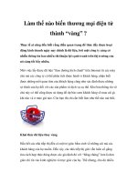 Làm thế nào biến thương mại điện tử thành “vàng” ? pdf