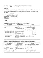 BÀI7 : LUYỆN TẬP BẤT PHƯƠNG TRÌNH BẬC HAI pps