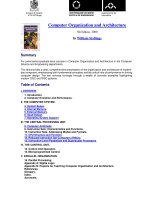 Computer Organization and Architecture phần 1 pps