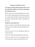 Vitamin nào cần thiết cho bé yêu? doc