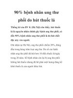 90% bệnh nhân ung thư phổi do hút thuốc lá pot