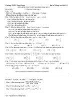 Đại số Nâng cao khối 11 ĐỀ KIỂM TRA TRẮC NGHIỆM ĐẠI SỐ pot