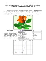 Giáo trình photoshop : Hướng dẫn thiết kế hình ảnh 3 chiều và cách pha trộn màu hợp lý phần 1 ppt