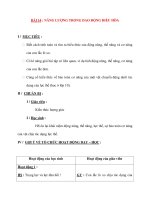 Vật lý 12 Phân ban: BÀI 14 : NĂNG LƯỢNG TRONG DAO ĐỘNG ĐIỀU HÒA pdf